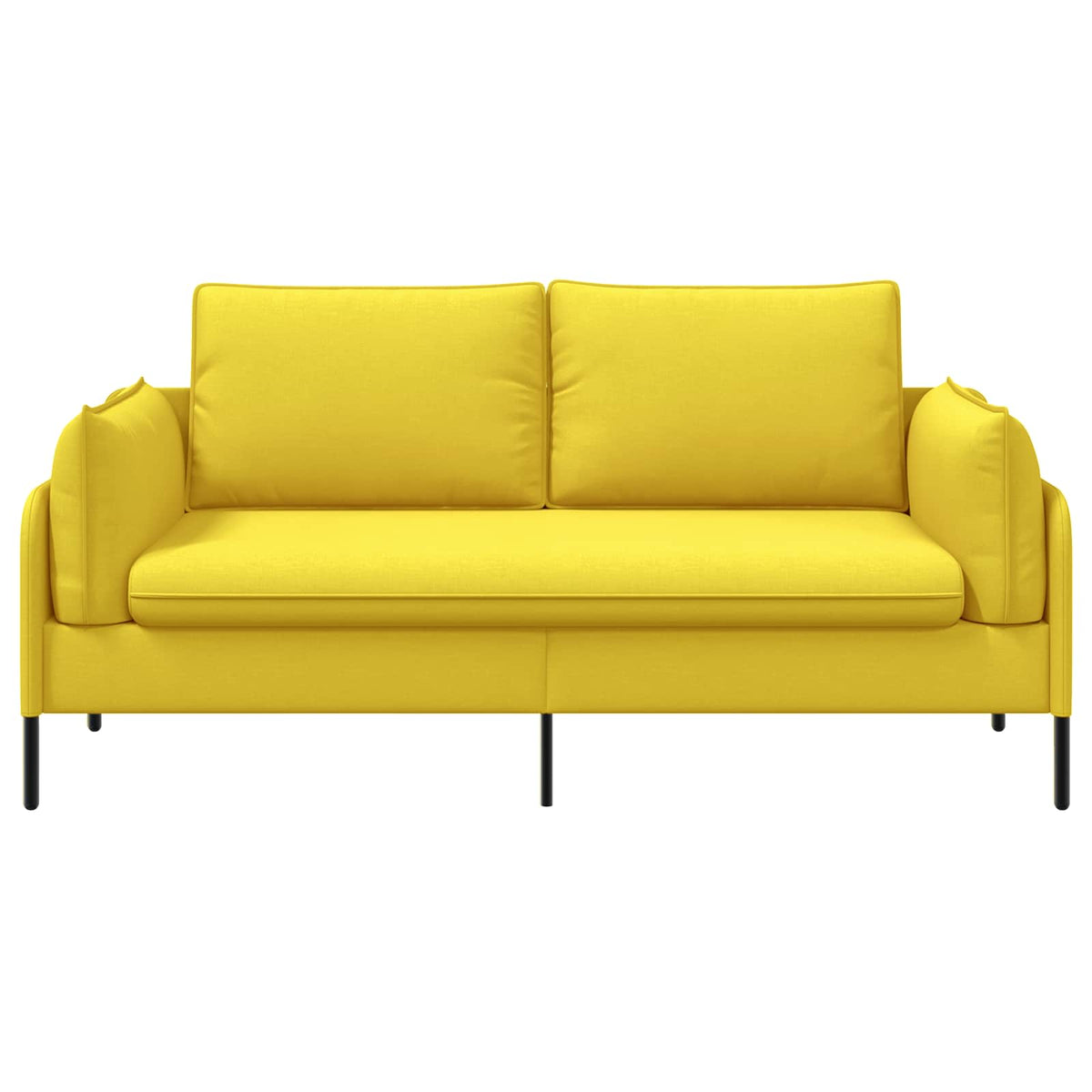 vidaXL Sofa dwuosobowa Jasnożółty 188 x 81 x 89 cm tkanina