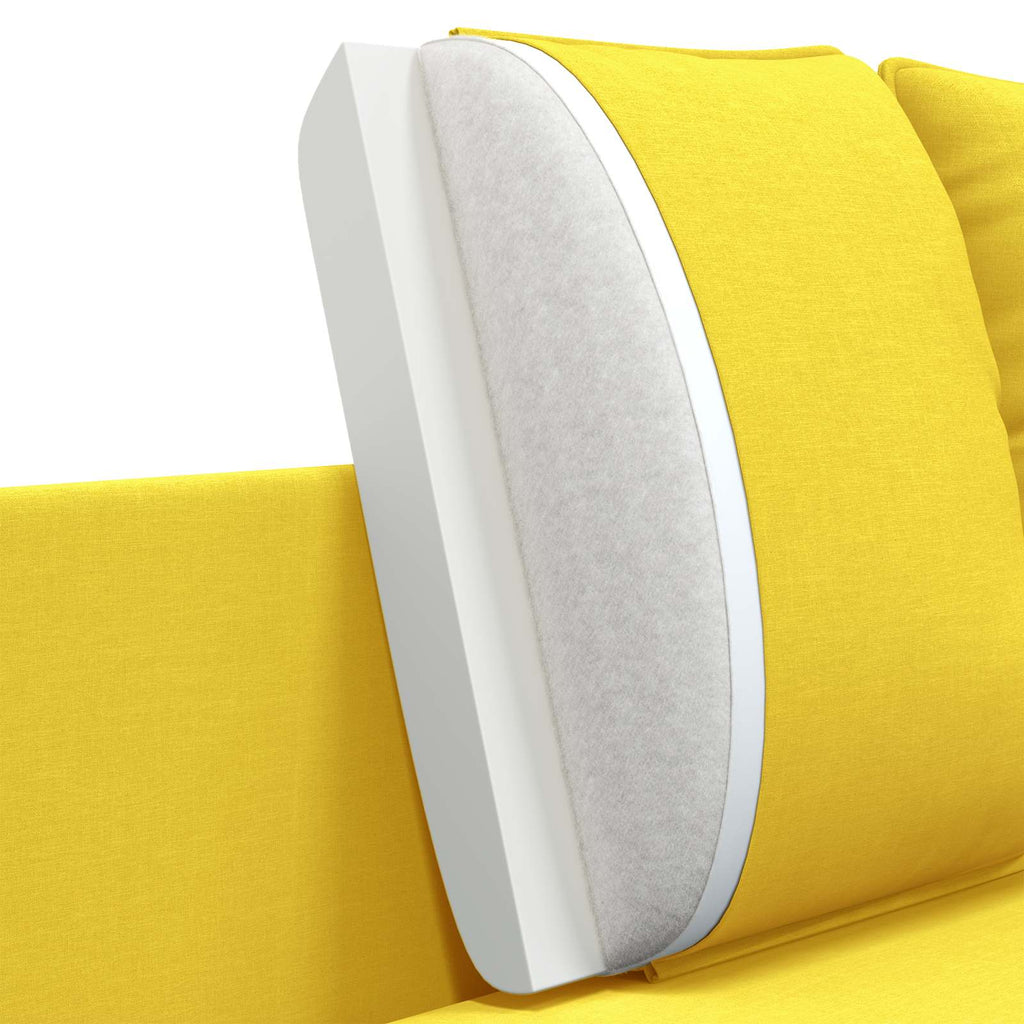 vidaXL Sofa dwuosobowa Jasnożółty 188 x 81 x 89 cm tkanina