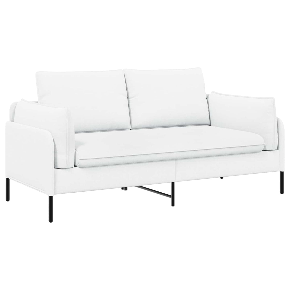vidaXL Sofa dwuosobowa Biały 188 x 81 x 89 cm tkanina
