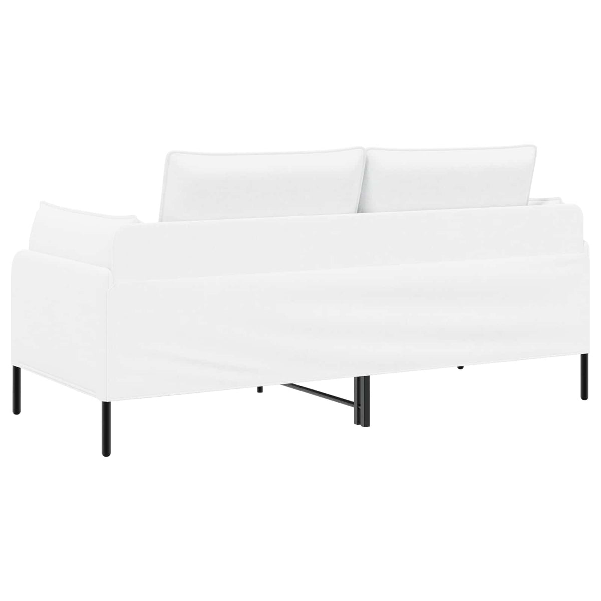 vidaXL Sofa dwuosobowa Biały 188 x 81 x 89 cm tkanina