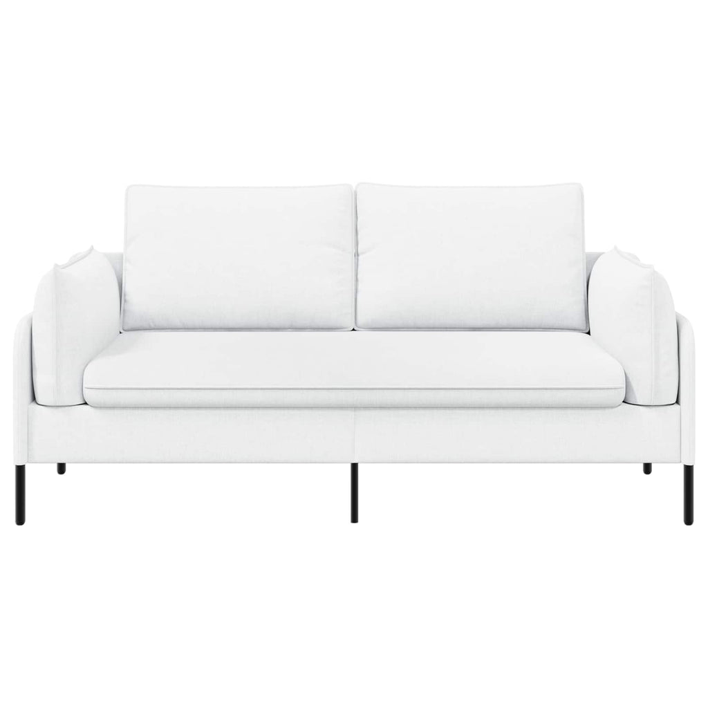 vidaXL Sofa dwuosobowa Biały 188 x 81 x 89 cm tkanina
