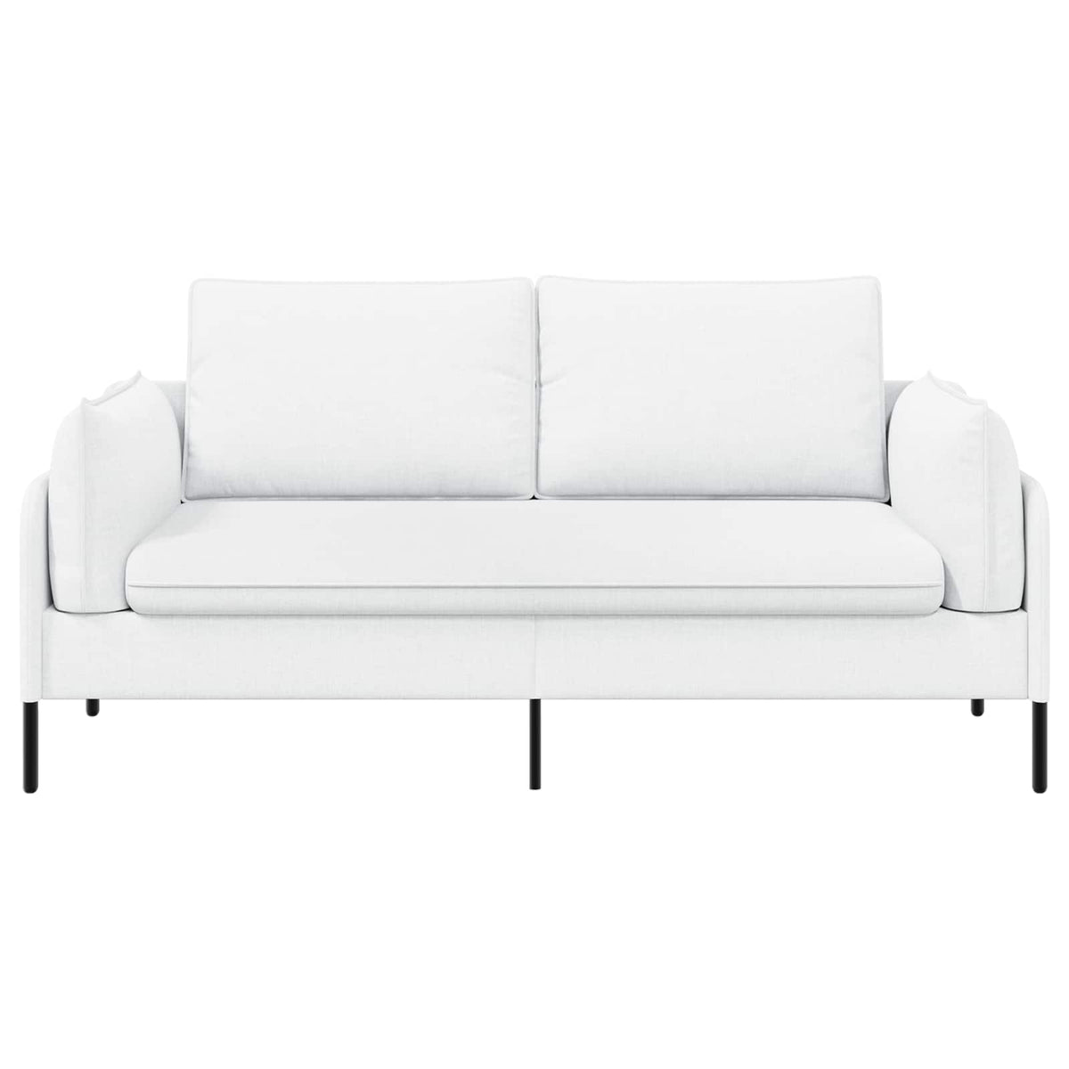 vidaXL Sofa dwuosobowa Biały 188 x 81 x 89 cm tkanina
