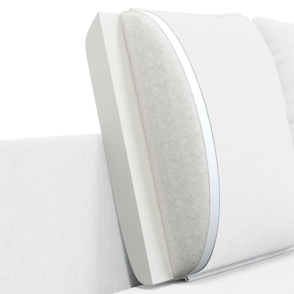 vidaXL Sofa dwuosobowa Biały 188 x 81 x 89 cm tkanina