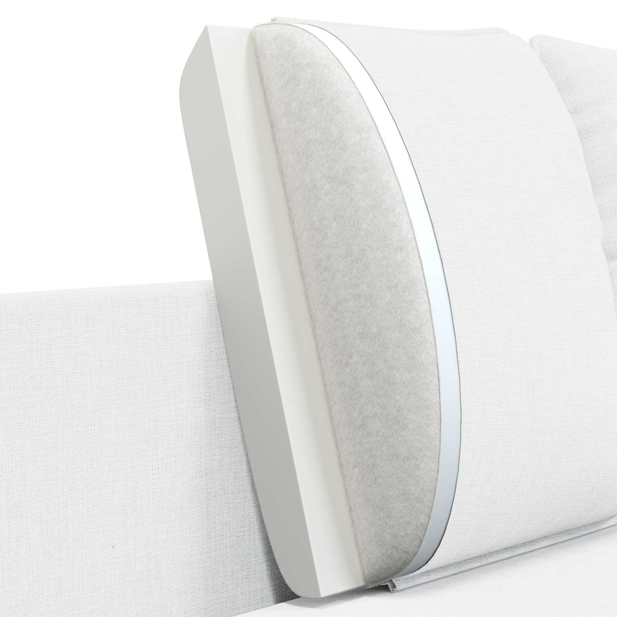 vidaXL Sofa dwuosobowa Biały 188 x 81 x 89 cm tkanina