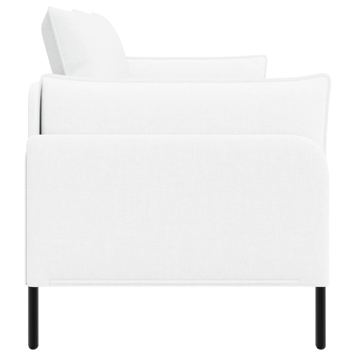 vidaXL Sofa dwuosobowa Biały 188 x 81 x 89 cm tkanina