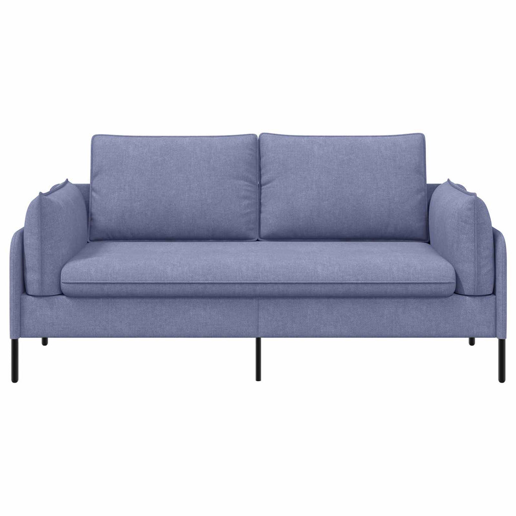 vidaXL Sofa dwuosobowa Niebieski dżins 188 x 81 x 89 cm tkanina