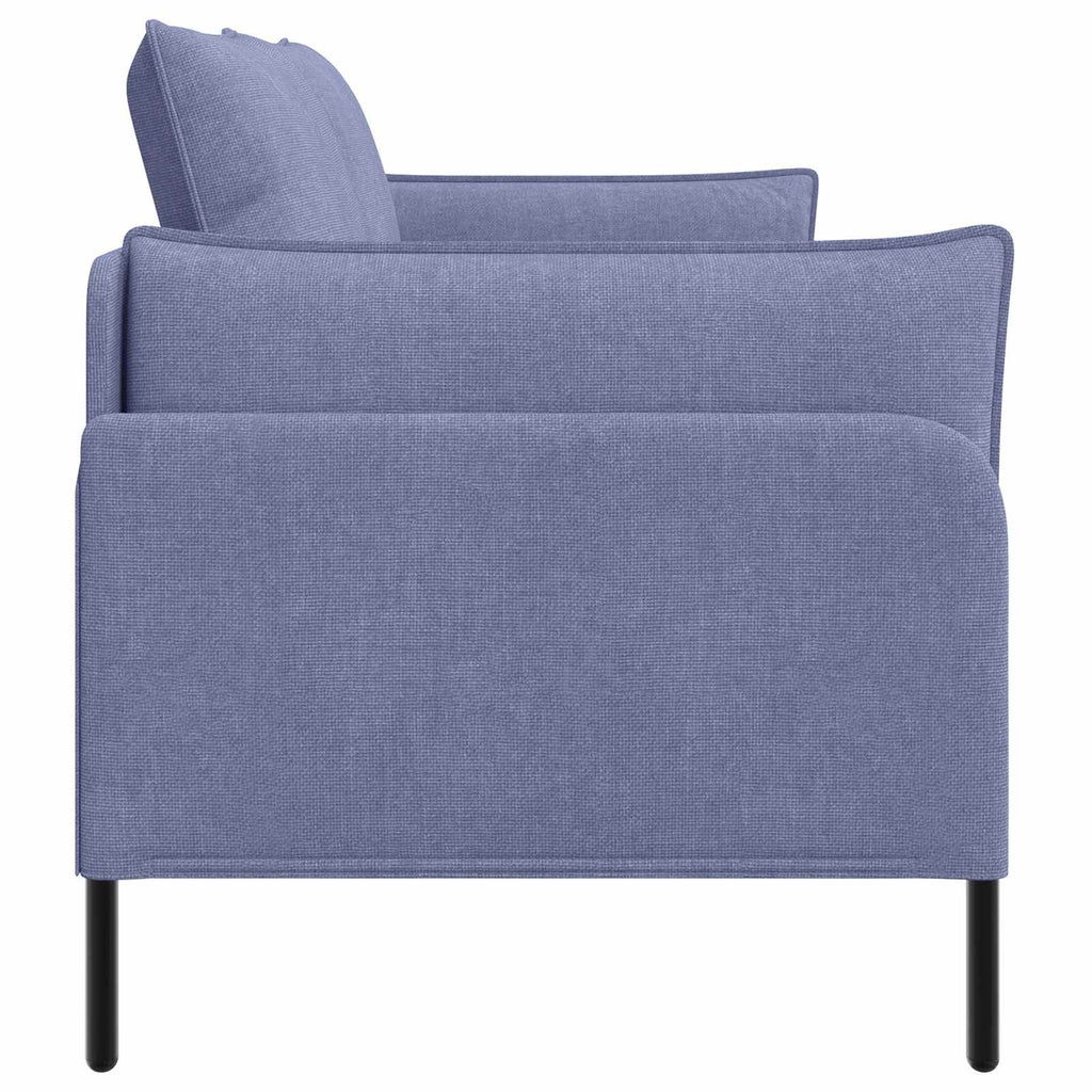 vidaXL Sofa dwuosobowa Niebieski dżins 188 x 81 x 89 cm tkanina