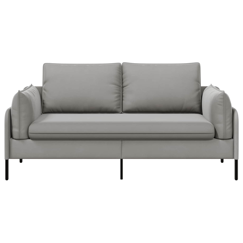 vidaXL Sofa dwuosobowa 2-osobowy jasnoszary 188 x 81 x 89 cm Welur