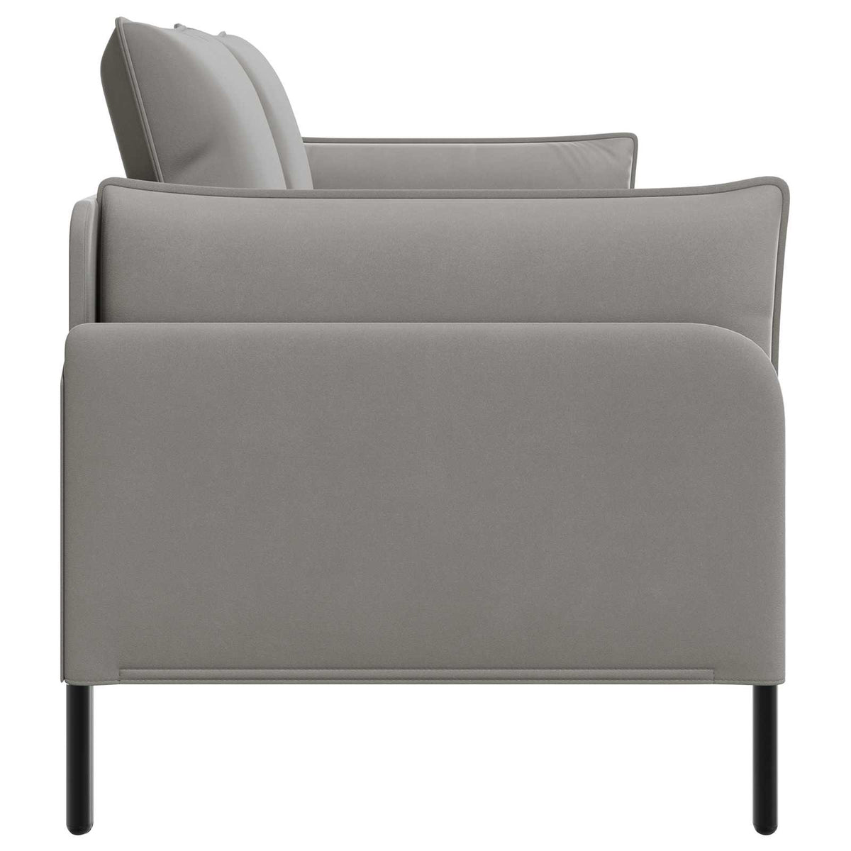 vidaXL Sofa dwuosobowa 2-osobowy jasnoszary 188 x 81 x 89 cm Welur