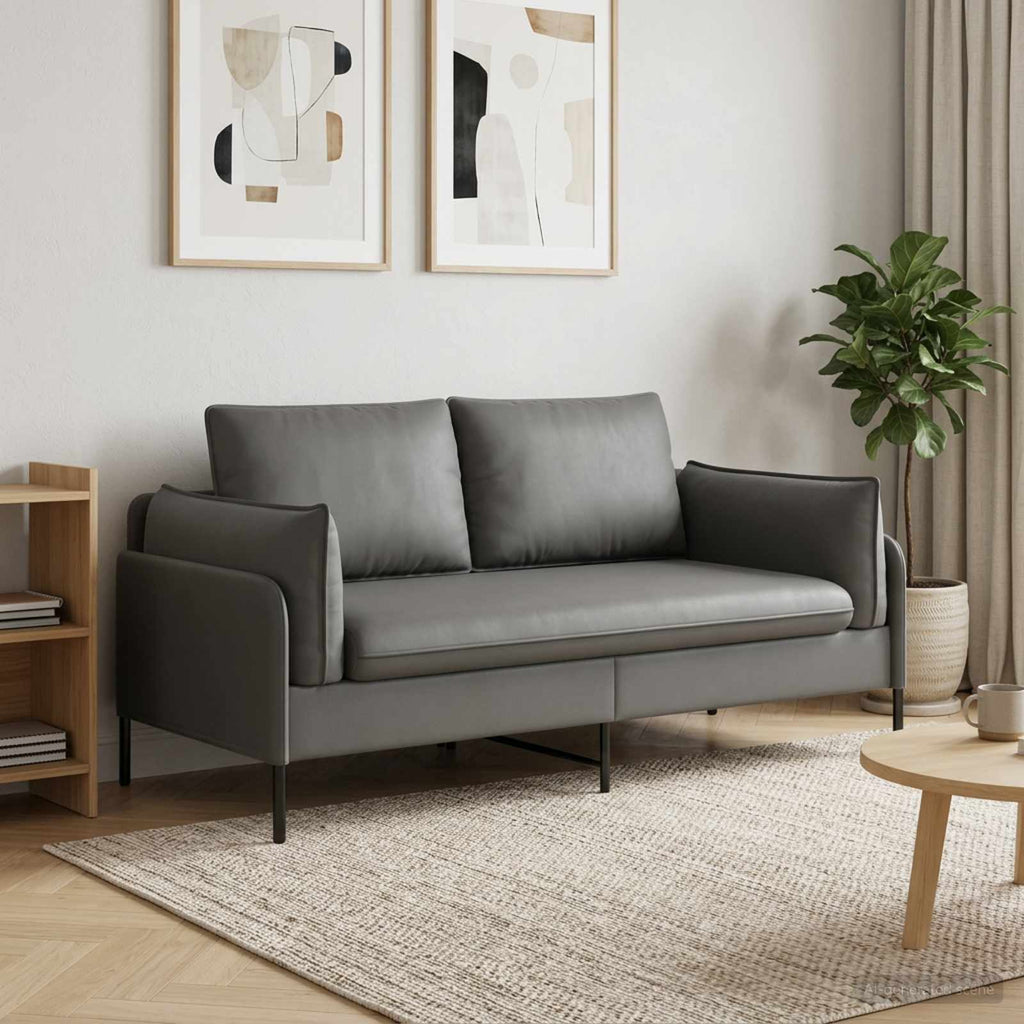 vidaXL Sofa dwuosobowa 2-osobowy ciemnoszary 188 x 81 x 89 cm Welur