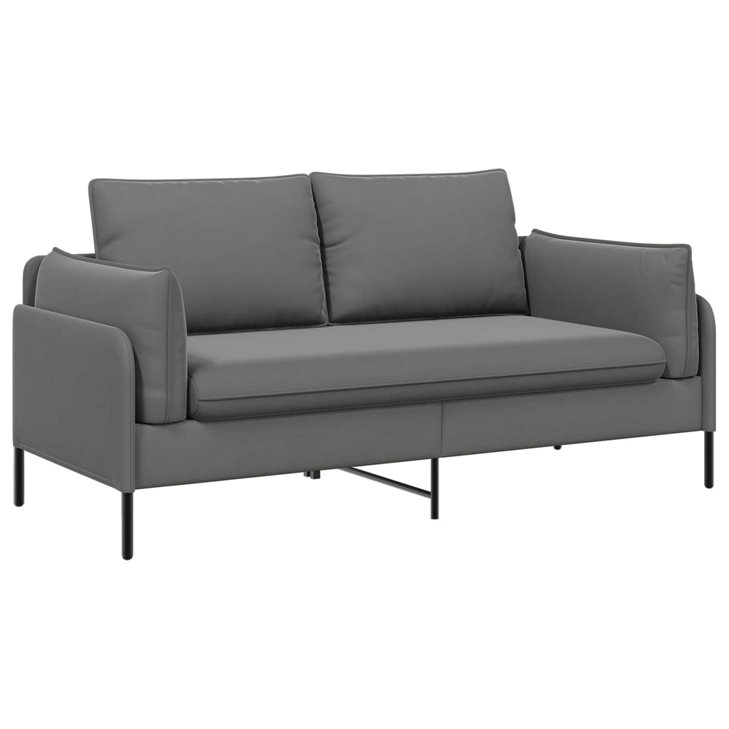 vidaXL Sofa dwuosobowa 2-osobowy ciemnoszary 188 x 81 x 89 cm Welur