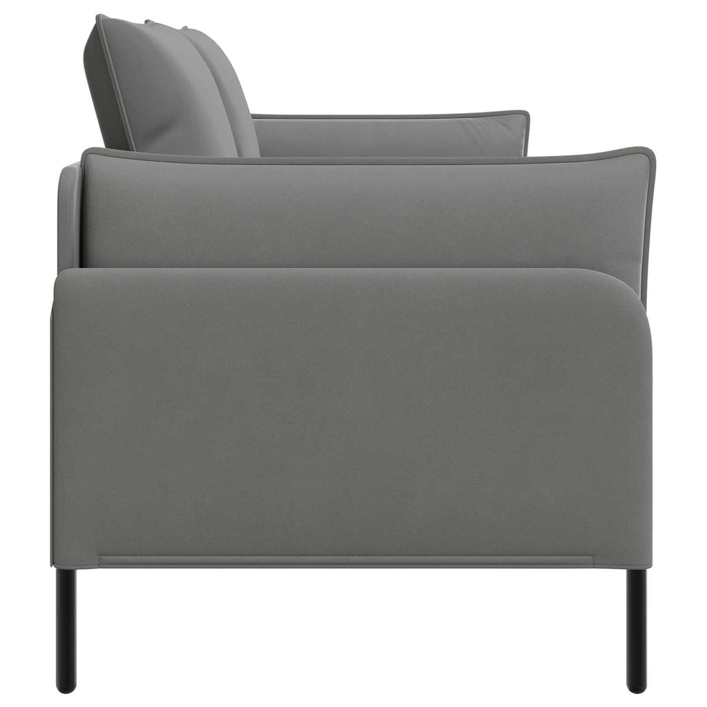 vidaXL Sofa dwuosobowa 2-osobowy ciemnoszary 188 x 81 x 89 cm Welur