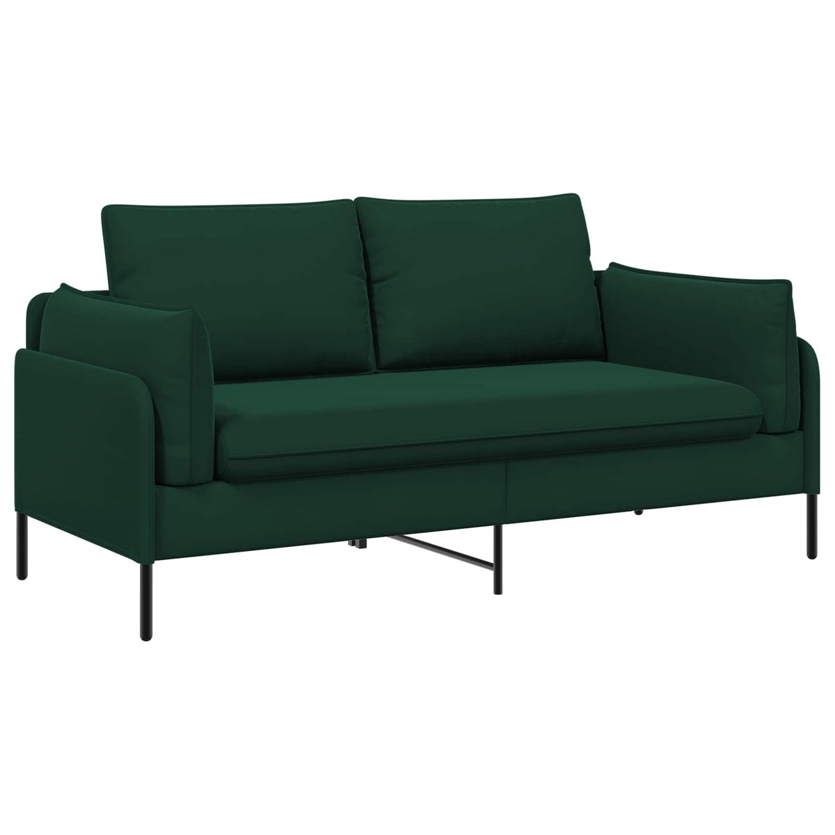 vidaXL Sofa dwuosobowa 2-osobowy Ciemnozielony 188 x 81 x 89 cm Welur