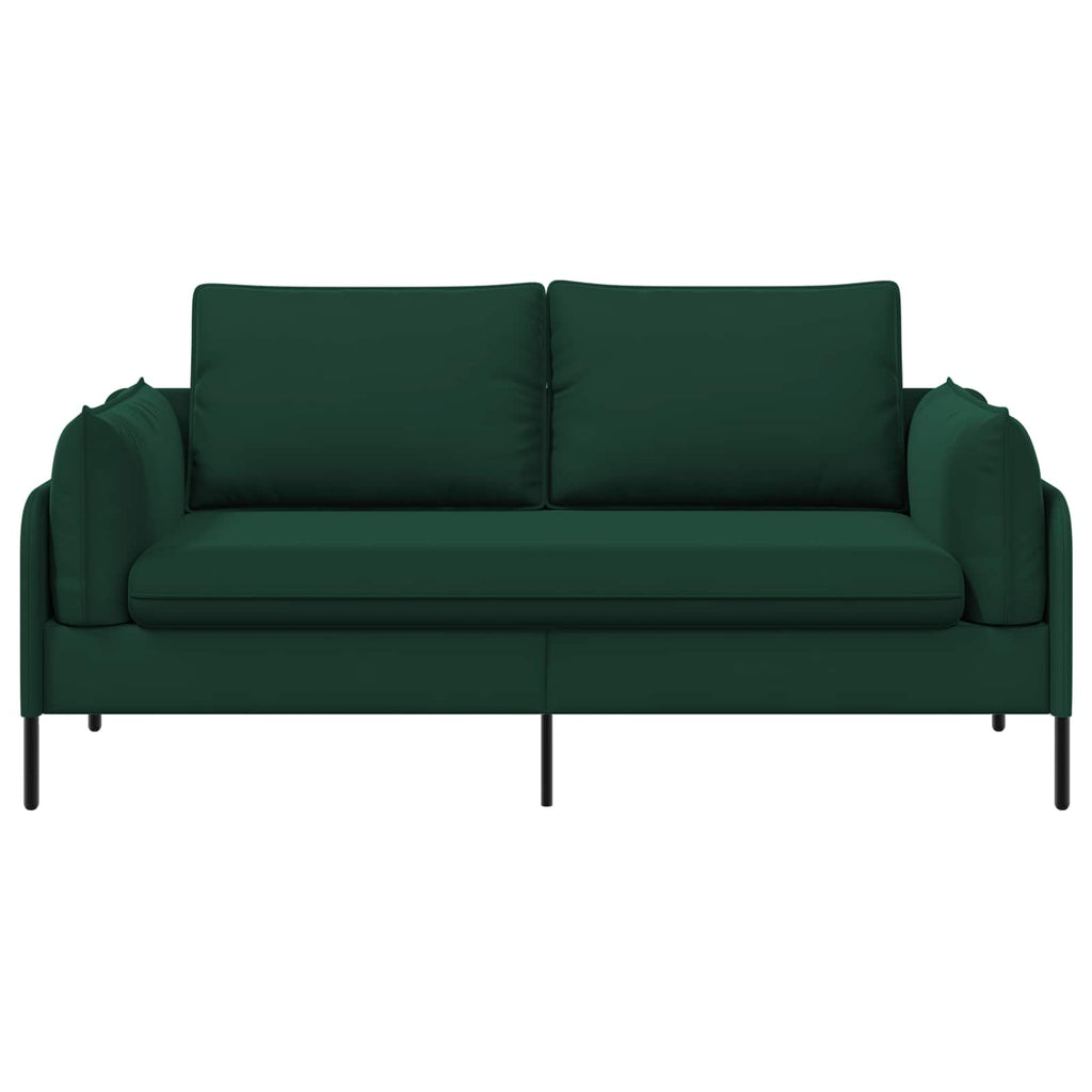 vidaXL Sofa dwuosobowa 2-osobowy Ciemnozielony 188 x 81 x 89 cm Welur
