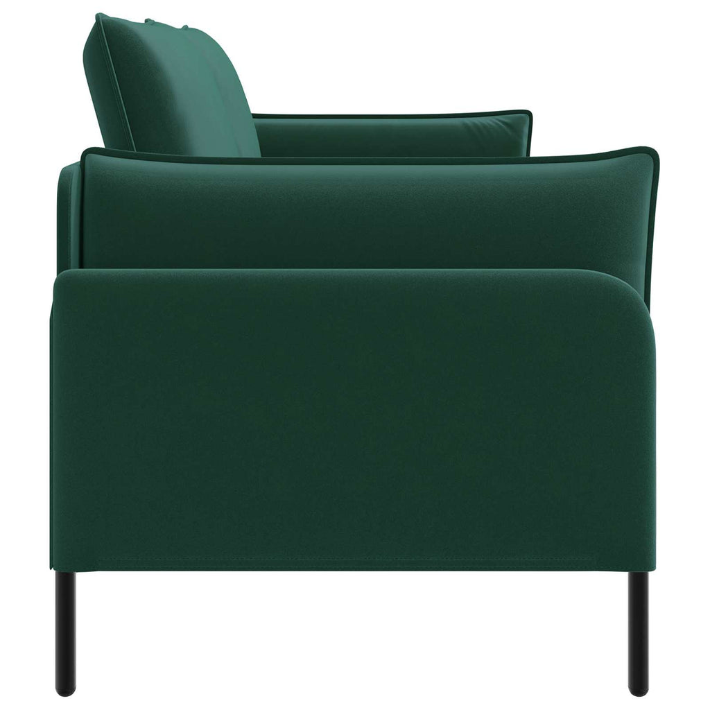 vidaXL Sofa dwuosobowa 2-osobowy Ciemnozielony 188 x 81 x 89 cm Welur