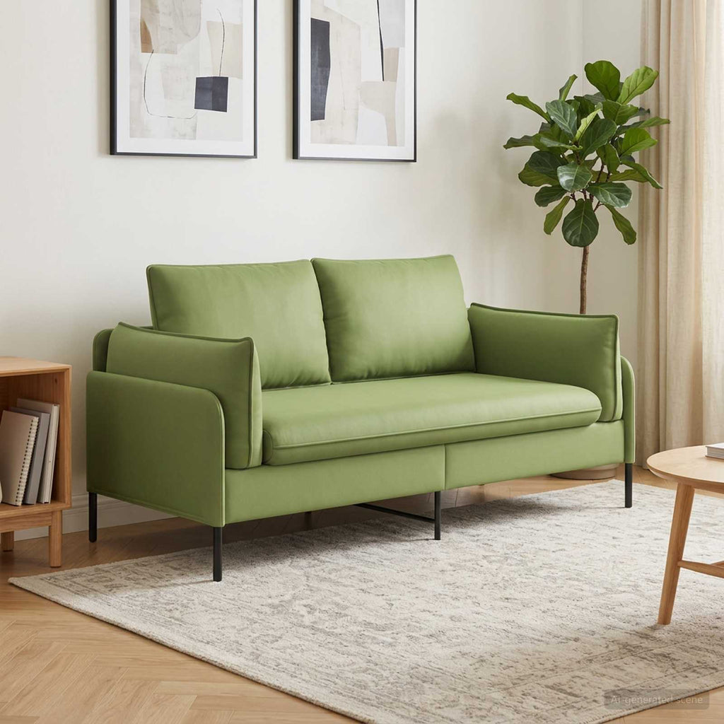 vidaXL Sofa dwuosobowa 2-osobowy Jasnozielony 188 x 81 x 89 cm Welur