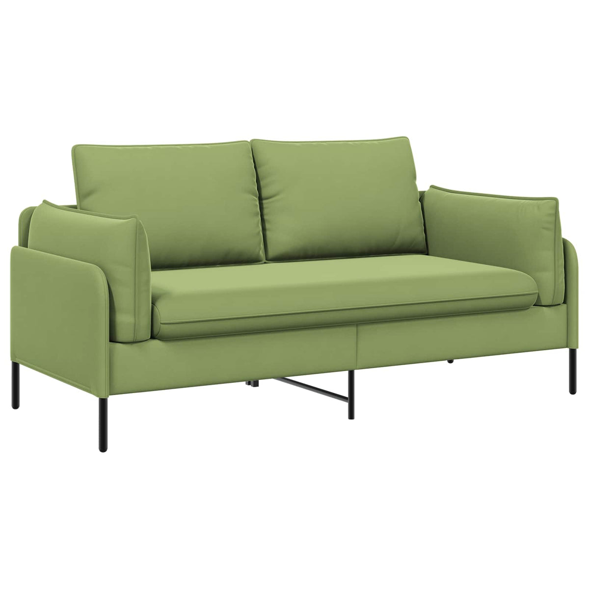 vidaXL Sofa dwuosobowa 2-osobowy Jasnozielony 188 x 81 x 89 cm Welur