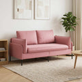vidaXL Sofa dwuosobowa 2-osobowy różowy 188 x 81 x 89 cm Welur