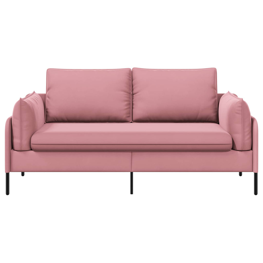 vidaXL Sofa dwuosobowa 2-osobowy różowy 188 x 81 x 89 cm Welur