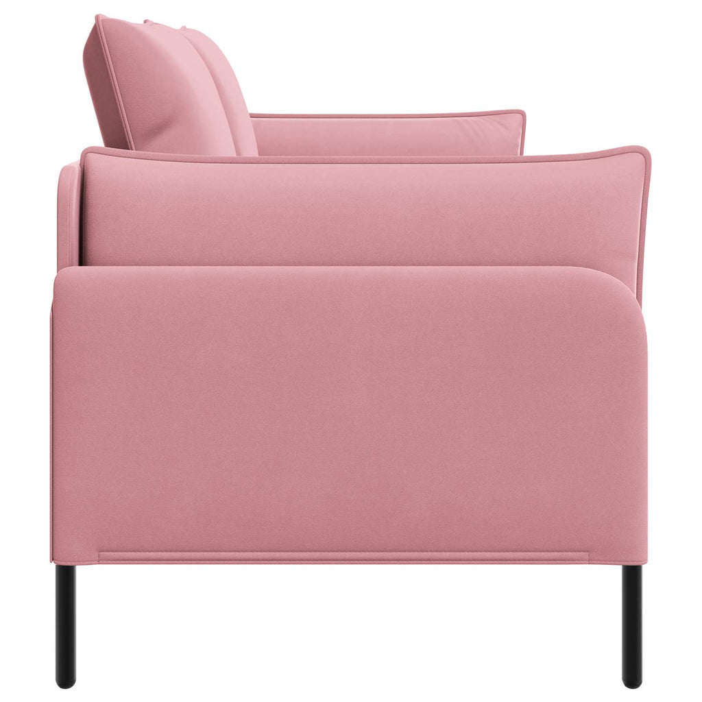 vidaXL Sofa dwuosobowa 2-osobowy różowy 188 x 81 x 89 cm Welur