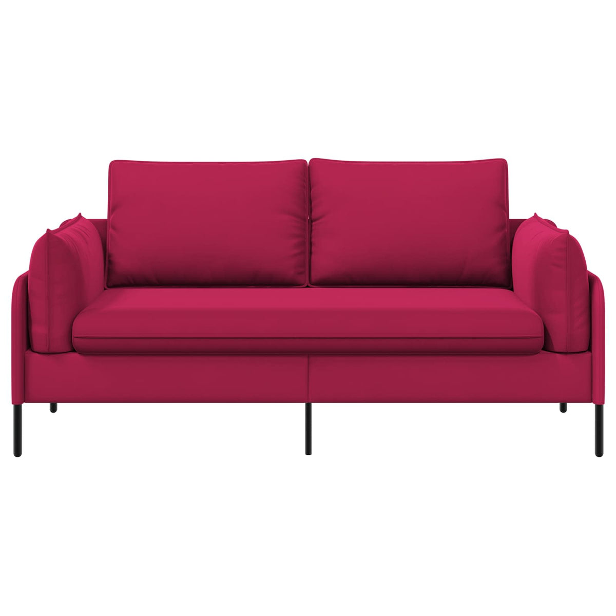 vidaXL Sofa dwuosobowa 2-osobowy Czerwone wino 188 x 81 x 89 cm Welur