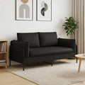 vidaXL Sofa dwuosobowa 2-osobowy Czarny 188 x 81 x 89 cm Welur