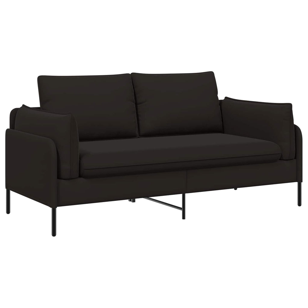 vidaXL Sofa dwuosobowa 2-osobowy Czarny 188 x 81 x 89 cm Welur