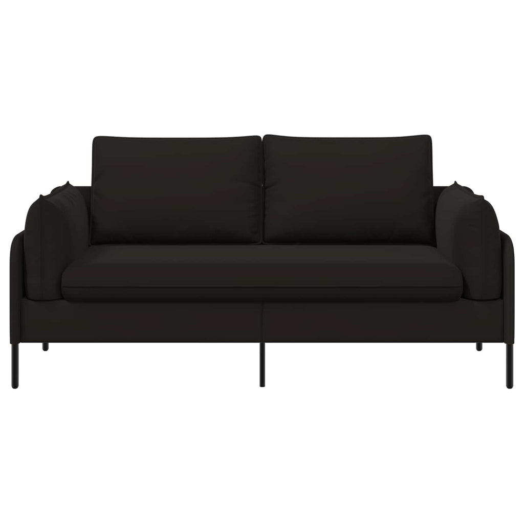 vidaXL Sofa dwuosobowa 2-osobowy Czarny 188 x 81 x 89 cm Welur