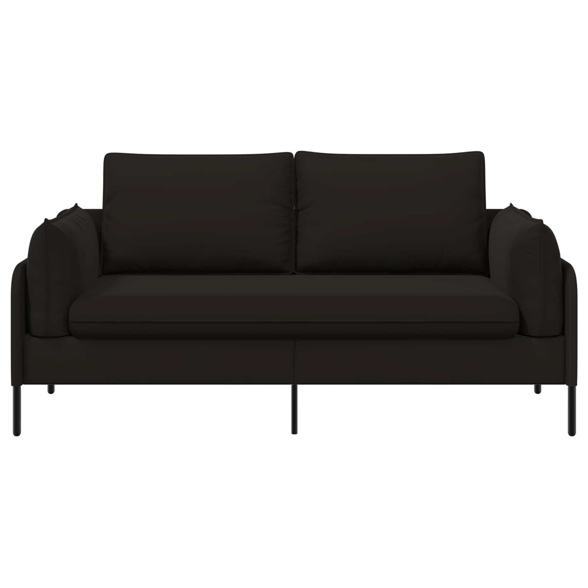 vidaXL Sofa dwuosobowa 2-osobowy Czarny 188 x 81 x 89 cm Welur