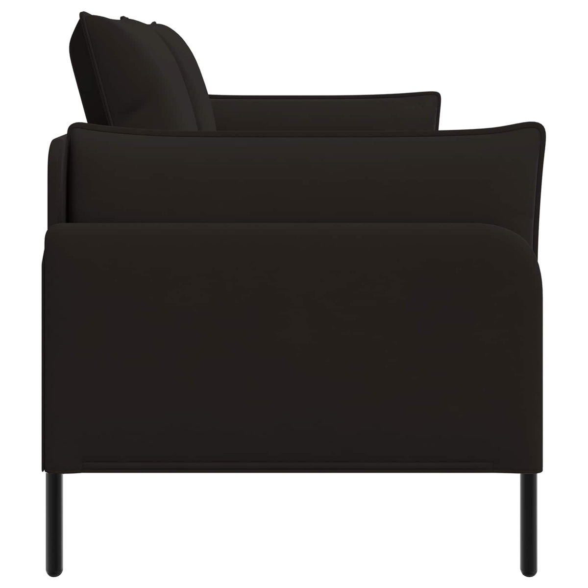vidaXL Sofa dwuosobowa 2-osobowy Czarny 188 x 81 x 89 cm Welur