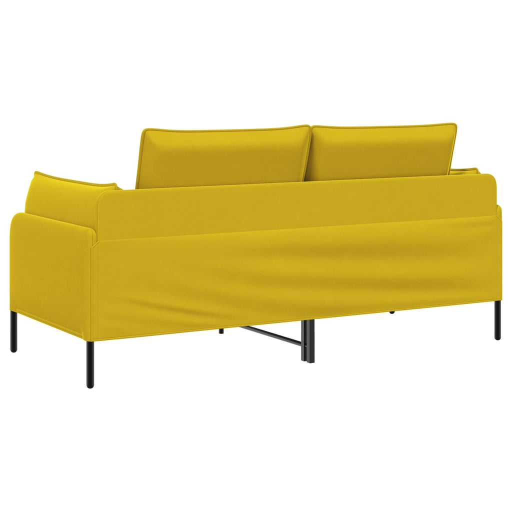 vidaXL Sofa dwuosobowa 2-osobowy żółty 188 x 81 x 89 cm Welur