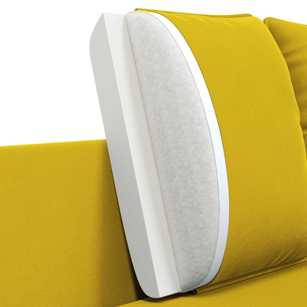 vidaXL Sofa dwuosobowa 2-osobowy żółty 188 x 81 x 89 cm Welur