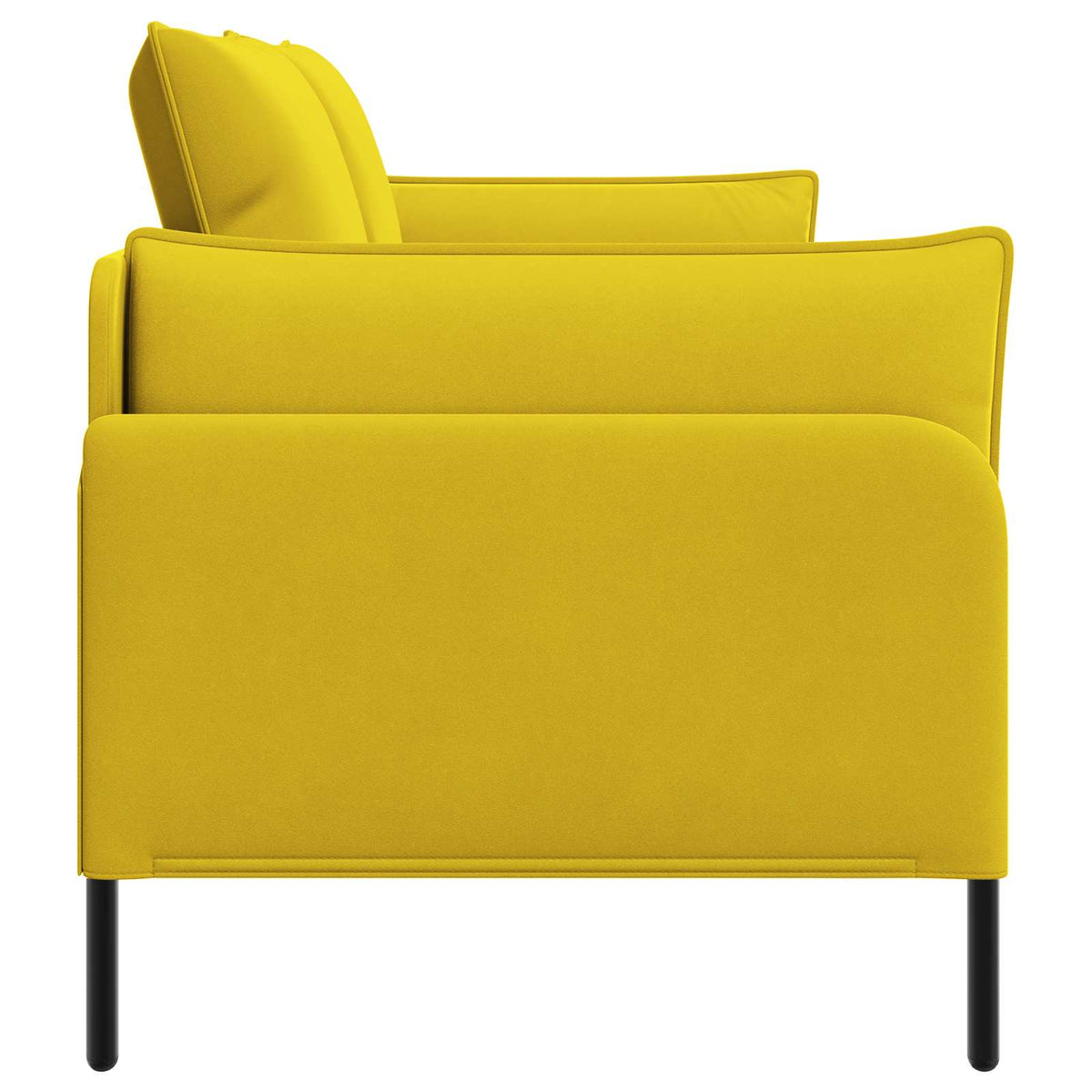 vidaXL Sofa dwuosobowa 2-osobowy żółty 188 x 81 x 89 cm Welur