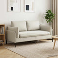 vidaXL Sofa dwuosobowa 2-osobowy kremowy 188 x 81 x 89 cm Welur
