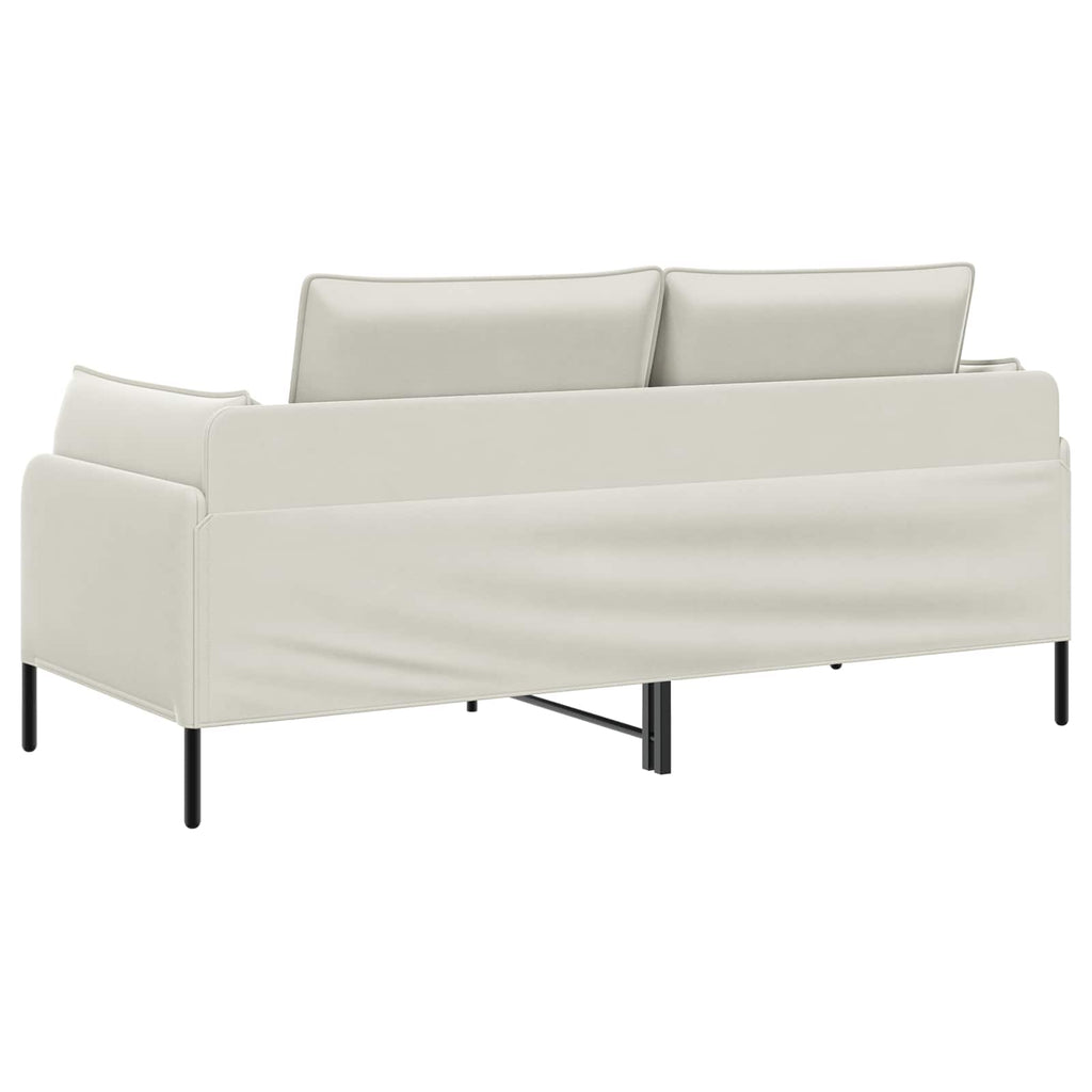 vidaXL Sofa dwuosobowa 2-osobowy kremowy 188 x 81 x 89 cm Welur