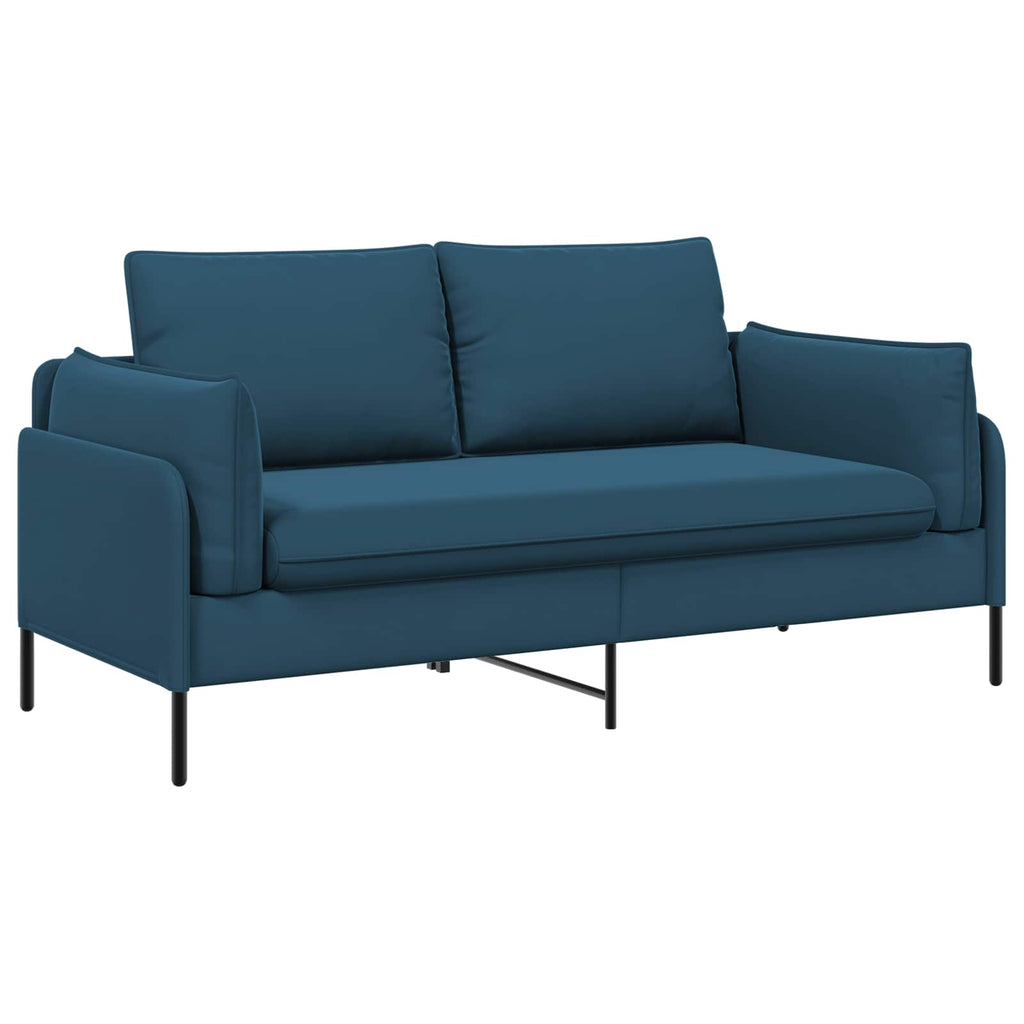 vidaXL Sofa dwuosobowa 2-osobowy niebieski 188 x 81 x 89 cm Welur