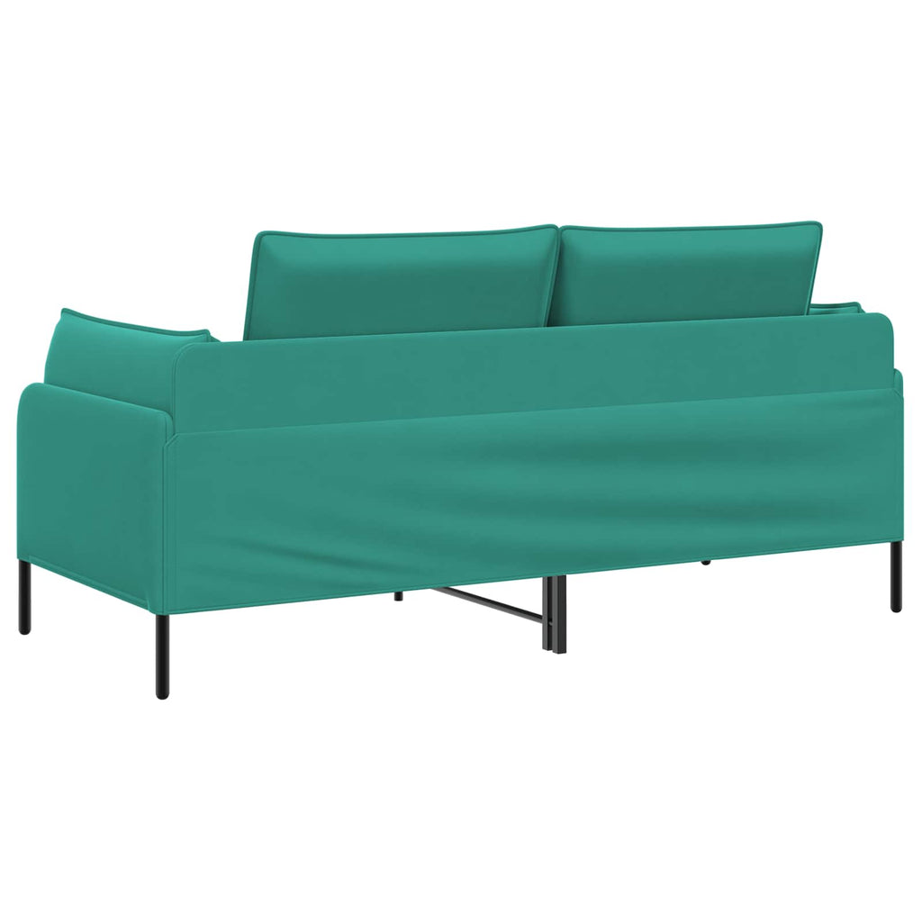 vidaXL Sofa dwuosobowa 2-osobowy Turkusowy 188 x 81 x 89 cm Welur