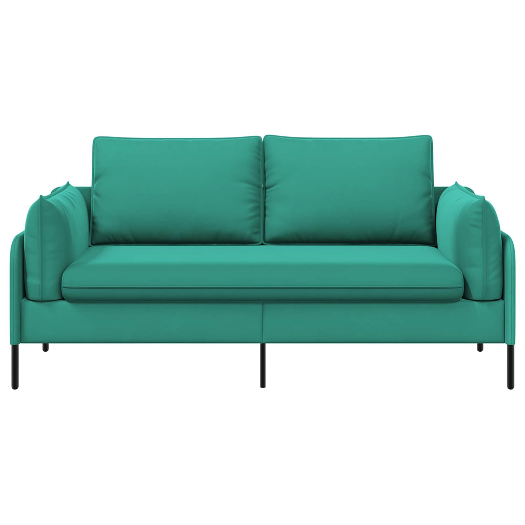 vidaXL Sofa dwuosobowa 2-osobowy Turkusowy 188 x 81 x 89 cm Welur