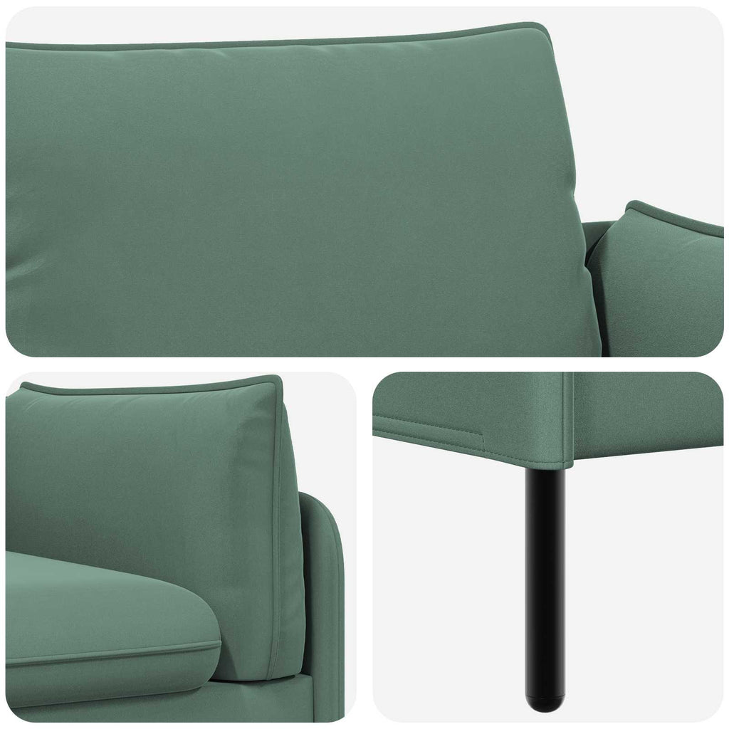 vidaXL Sofa dwuosobowa Zielony morski 188 x 81 x 89 cm Welur
