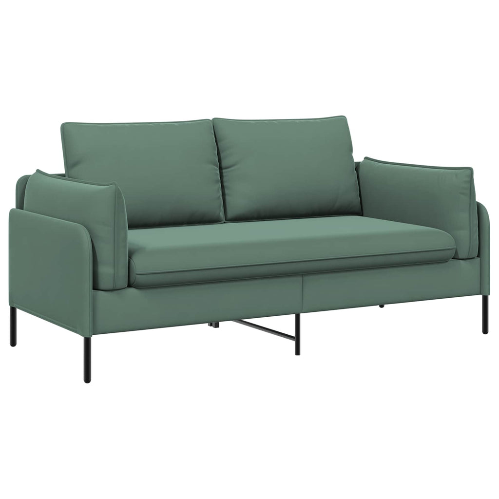 vidaXL Sofa dwuosobowa Zielony morski 188 x 81 x 89 cm Welur