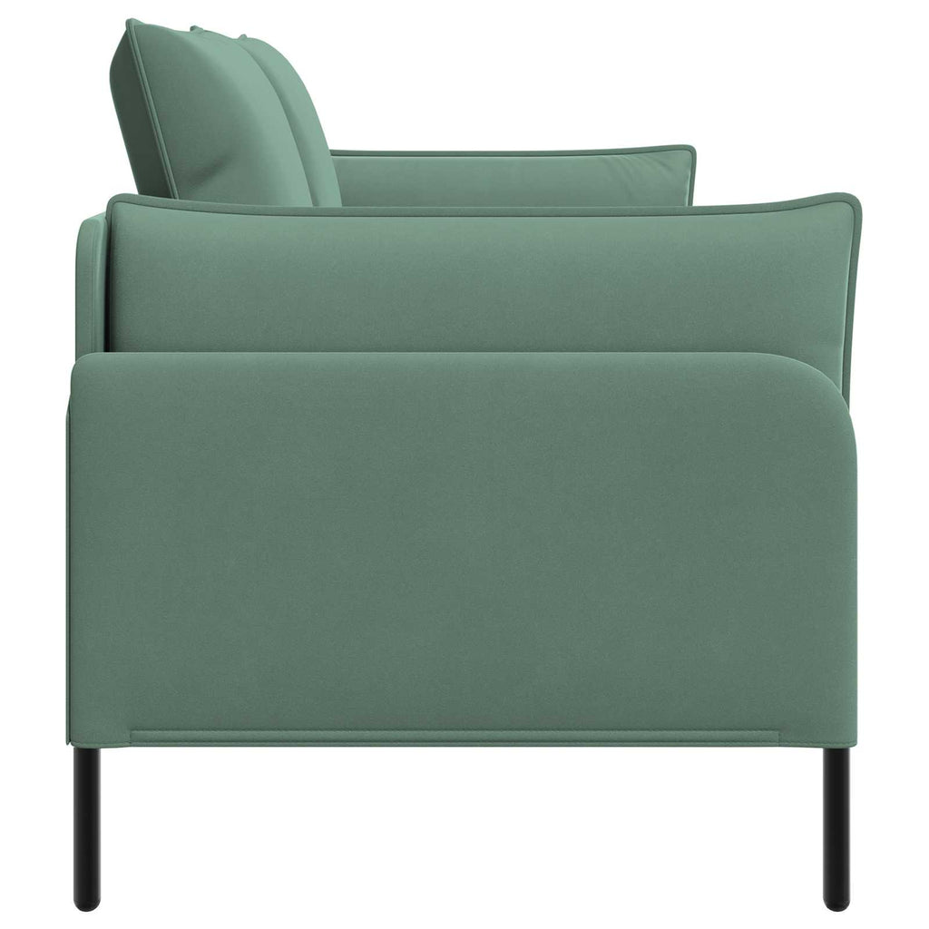 vidaXL Sofa dwuosobowa Zielony morski 188 x 81 x 89 cm Welur