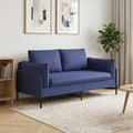 vidaXL Sofa dwuosobowa 2-osobowy Niebieski policyjny 188 x 81 x 89 cm