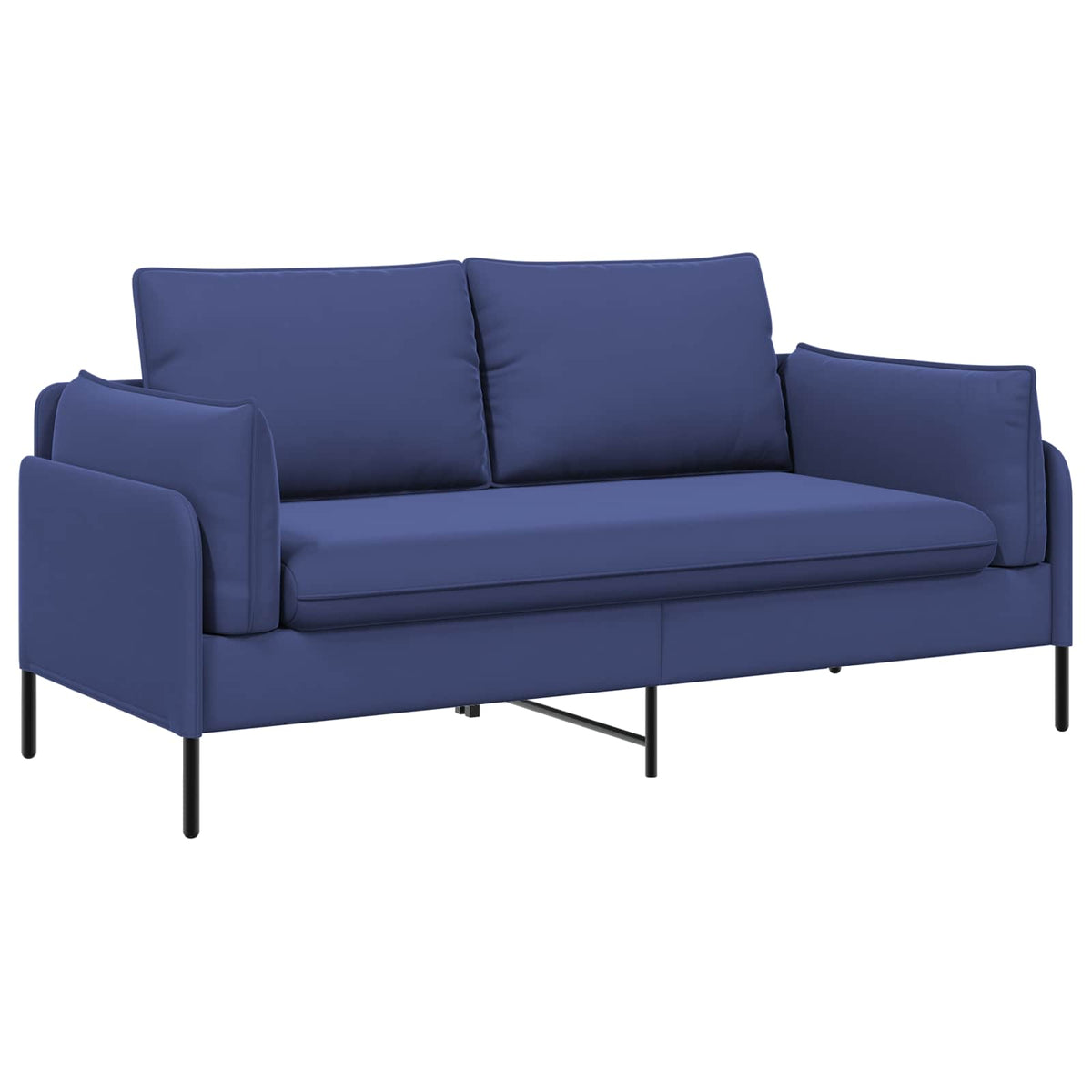 vidaXL Sofa dwuosobowa 2-osobowy Niebieski policyjny 188 x 81 x 89 cm