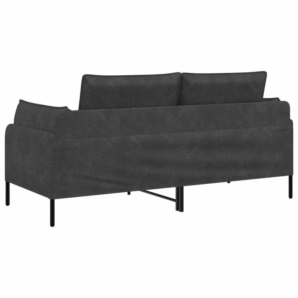 vidaXL Sofa dwuosobowa Czarny 188 x 81 x 89 cm Ekoskóra