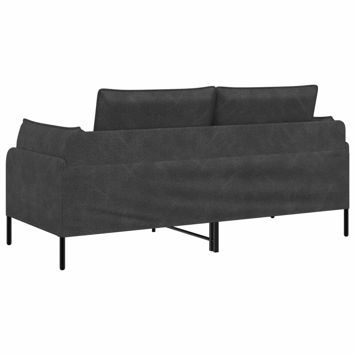 vidaXL Sofa dwuosobowa Czarny 188 x 81 x 89 cm Ekoskóra