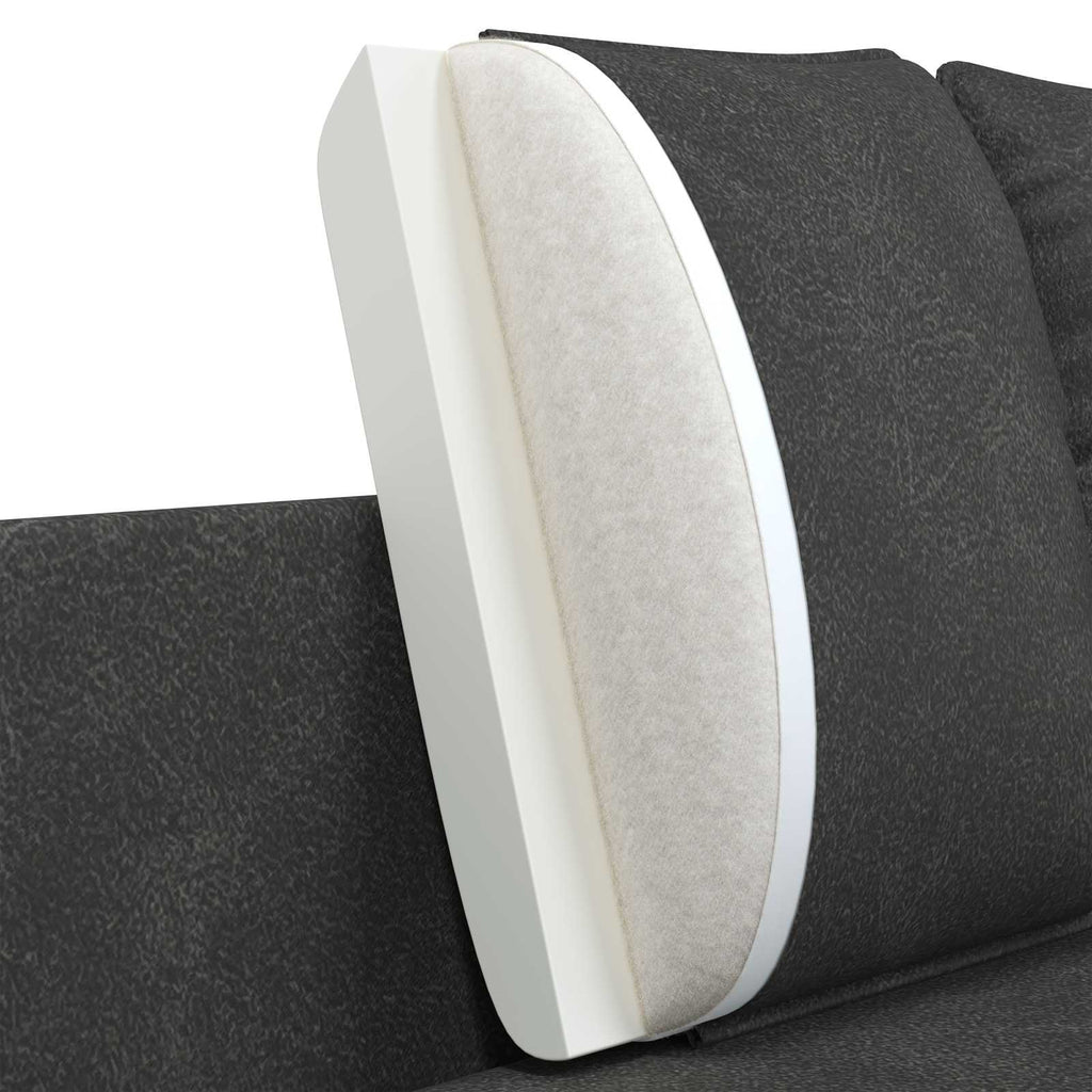 vidaXL Sofa dwuosobowa Czarny 188 x 81 x 89 cm Ekoskóra