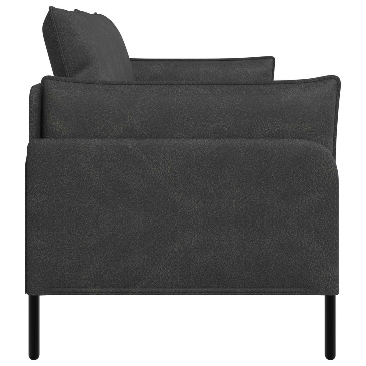 vidaXL Sofa dwuosobowa Czarny 188 x 81 x 89 cm Ekoskóra