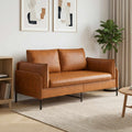 vidaXL Sofa dwuosobowa brązowy 188 x 81 x 89 cm Ekoskóra