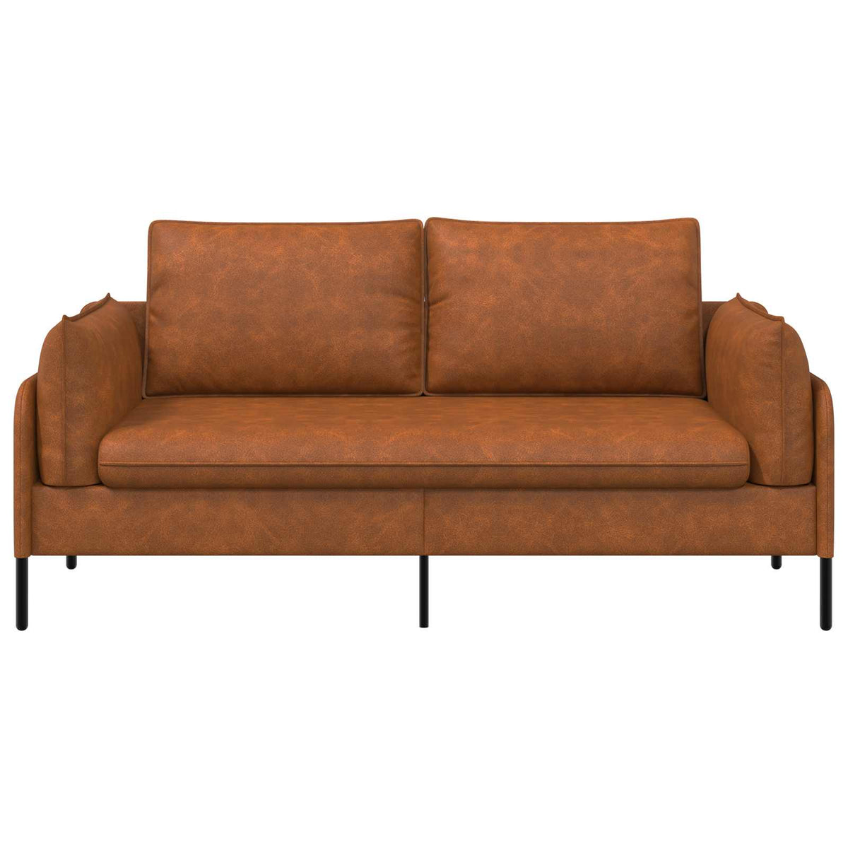 vidaXL Sofa dwuosobowa brązowy 188 x 81 x 89 cm Ekoskóra
