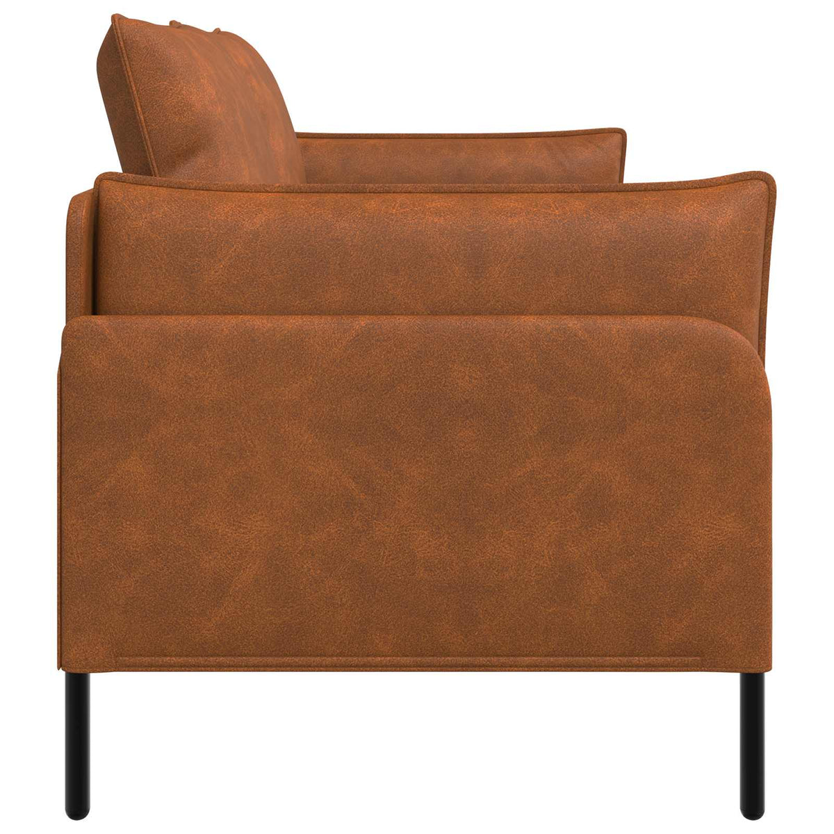 vidaXL Sofa dwuosobowa brązowy 188 x 81 x 89 cm Ekoskóra